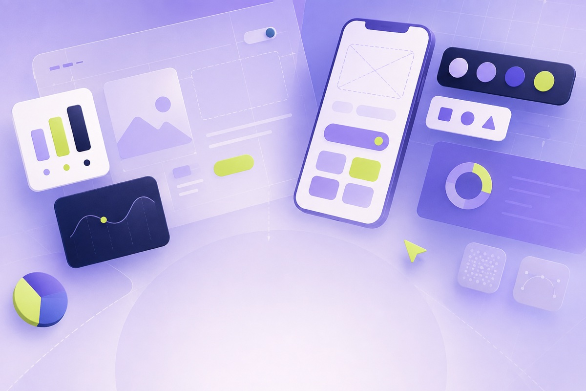 Product design workspace illustration